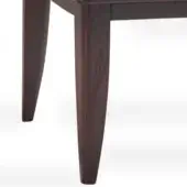 Ashwood chair legs, dark brown stain, tapered form with pointed base, matte finish, natural wood grain, minimalist design, white background.