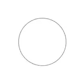 Black circle graphic centered on white background, minimalist design with matte finish, clean lines, and even studio lighting.