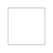 White square graphic with a thick black border, minimalist composition, stark contrast, geometric form, clean aesthetic, white background.