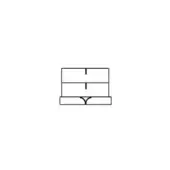 Three-drawer chest line drawing, white background, rectangular form, curved base, minimalist style, labeled “nelson – size c”.