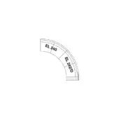 Architectural drawing of a curved pipe section labeled “EL 240” and “EL 242/D”, with white background and precise linear detail.