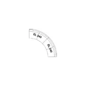 Curved architectural element with layered composite material, white and gray tones, featuring "EL 240" text in sans-serif font on a white background.