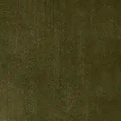 Olive green fabric texture with a dense, directional weave and matte finish, showcasing subtle dye variations and a velvety nap.