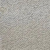 Looped pile fabric texture, off-white color, dense rounded loops create a uniform, subtly granular and fuzzy matte surface with directional weave.
