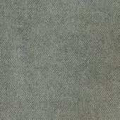 Textile sample, gray-green woven fabric, dense granular texture with matte finish and uniform weave structure.