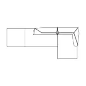 Modular sectional sofa line drawing, L-shape, rectangular form, white background, technical schematic labeled “m.a.s.s.a.s – comp b20”.