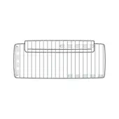 Cooling rack, metal construction, rectangular shape with grid pattern and curved edges, matte finish, functional design, white background.