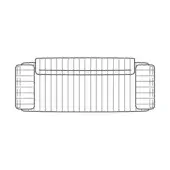 Wire cooling rack, silver metal, rectangular grid with curved handles, functional kitchenware against a plain white backdrop.