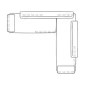 Cable assembly diagram with three rectangular connectors linked by black lines on a white background, showing parallel line details.