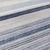 Distinguished Turri Blues rug with alternating light gray and deep navy blue polyamide, tufted with a glossy effect