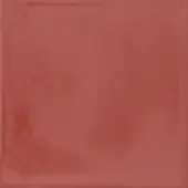 Copper ceramic tile with speckled glaze, glossy finish, and recessed dark border, displaying tonal variations in a square format.