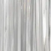 Transparent glass texture displaying vertical rivulets, reflective surface, clear color, smooth flow lines, diffused studio lighting.