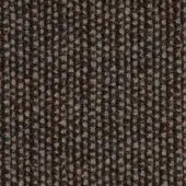 Kvadrat Savanna 0672 fabric texture, charcoal gray tweed with reddish-brown and beige heathered weave, dense nubby surface.