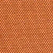 Orange textile with dense circular weave pattern, reddish-brown threads, slight sheen, and durable modern aesthetic; Kvadrat Steelcut Trio.