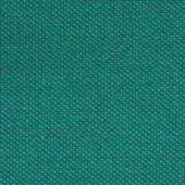 Teal looped fabric textile sample displaying a granular texture, featuring Kvadrat Steelcut Trio construction with a uniform node pattern.