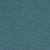 Teal Kvadrat Steelcut Trio fabric texture with a granular, woven pattern and dark gray threads; looped pile construction, studio lighting.