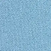 Light blue woven fabric texture with short pile and uniform granular surface, displaying matte finish and subtle tonal variations; product code visible.
