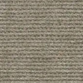 Woven textile surface, gray-beige tones, linear pattern with horizontal looped pile, matte finish, dense nub-like texture, neutral composition.