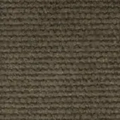 Olive green textured fabric sample displaying a dense, linear pattern with a matte finish and raised horizontal ridges.