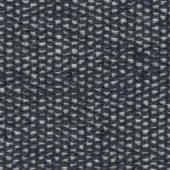 Charcoal gray textile sample with repeating rounded node pattern, woven with lighter gray threads, labeled “horm > nuance v1 > sable pl689 017”.