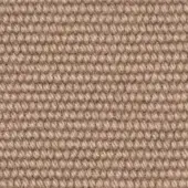 Taupe woven textile displays a dense, linear pattern with heathered tonal variations and uniform looped texture across a horizontal composition.
