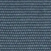 Woven texture sample in blue-gray, displaying a ribbed, linear pattern with densely packed cylindrical fibers and a consistent matte finish.