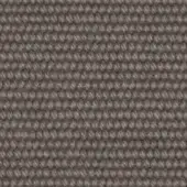 Ribbed fabric texture in muted gray-brown, displaying a consistent horizontal weave with slightly rounded strands and a dense, regular pattern.