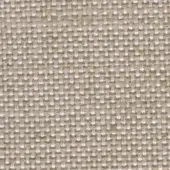 Beige and off-white basketweave textile sample with a dense, grid-like structure and subtle textural variation in matte threads.