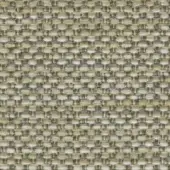 Textile sample, olive green woven fabric, dense circular node pattern with beige and gold metallic threads, grid-like structure, rigid texture.