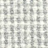 Tweed fabric texture, off-white and gray woven pattern, with a speckled, nubby surface and subtle grid-like construction; Nicotrend 668 012.