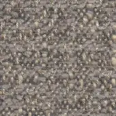 Woven fabric texture, muted gray-brown and beige-tan, dense speckled pattern with raised tufts and subtle grid weave.