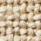 Marigold textured fabric with looped pile construction, showing creamy yellow tones and a fuzzy, matte finish from thick yarn fibers.