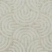 Beige textile sample features swirling concentric lines in a floral pattern, woven texture, with “linterno l1669” design from horm’s nuance v2 collection.