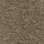 Boucle fabric texture, warm brown, dense looped pile with irregular fibers creating a soft, subtly mottled and organic surface.