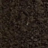 Brown bouclé fabric texture with dense looped pile, subtle tonal variations, and scattered light fibers; identified as “boucle 4096 36”.