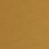 Mustard yellow fabric sample displaying a dense, uniform weave with a matte finish and subtle tonal variations; text overlay present.