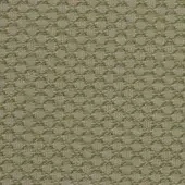 Olive-green textured fabric with repeating circular grid pattern, matte finish, and tight weave; text reads "horm > outdoor flukso clouds openair > 405 openair".