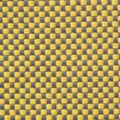 Woven checkerboard textile featuring mustard yellow and dark gray, with a matte finish and regular grid pattern; Vescom Samar 7052 fabric sample.