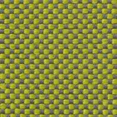 Woven texture sample, green and gray threads, regular grid pattern with square intersections, matte finish, labeled “vescom samar 7052”.