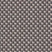 Textile sample, dark gray and light beige, grid weave with square motifs; synthetic fiber, matte finish, neutral tone, Vescom Samar 7052.