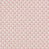 Textile sample, pink and off-white woven grid, dense regular weave with subtle texture, Vescom Samar 7052 fabric detail, manufacturer label visible.