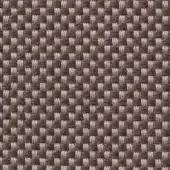 Textile sample with a brown and gray rectangular grid pattern, dense weave, matte texture, and neutral lighting; Vescom Samar 7052 27.