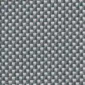 Woven textile sample, gray and teal, square grid pattern with visible text “horm > vescom samar 7052 37” in lower left corner.