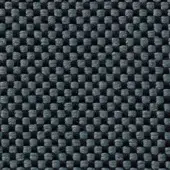 Textile sample with dark gray and teal square grid pattern, dense weave, matte finish, labeled “horm > vescom samar 7052 38”.