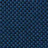 Woven fabric texture, blue and black grid pattern, tight square weave; Vescom Samar 7052 44 material sample, matte finish.