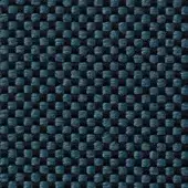 Woven textile sample in teal and black features a square grid pattern with a coarse, raised texture; text reads “horm > vescom samar…”