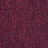 Sour cherry fabric texture with a nubby weave, displaying tonal variations from burgundy to pinkish-red; Bontempi Gourmet Tego009 sample.