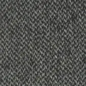Woven fabric texture, muted gray tone, speckled surface with raised nubbins; bontempi "tego022" smoked textile displaying a grid-like weave.