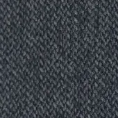 Dark gray woven fabric texture with a granular surface, displaying subtle tonal variations and visible yarn knots; “bontempi tego024 – caviar” label.
