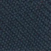 Denim blue woven fabric texture with looped yarns, exhibiting a nubby knit structure and subtle reddish-brown thread details; Kvadrat Coda tkc06.